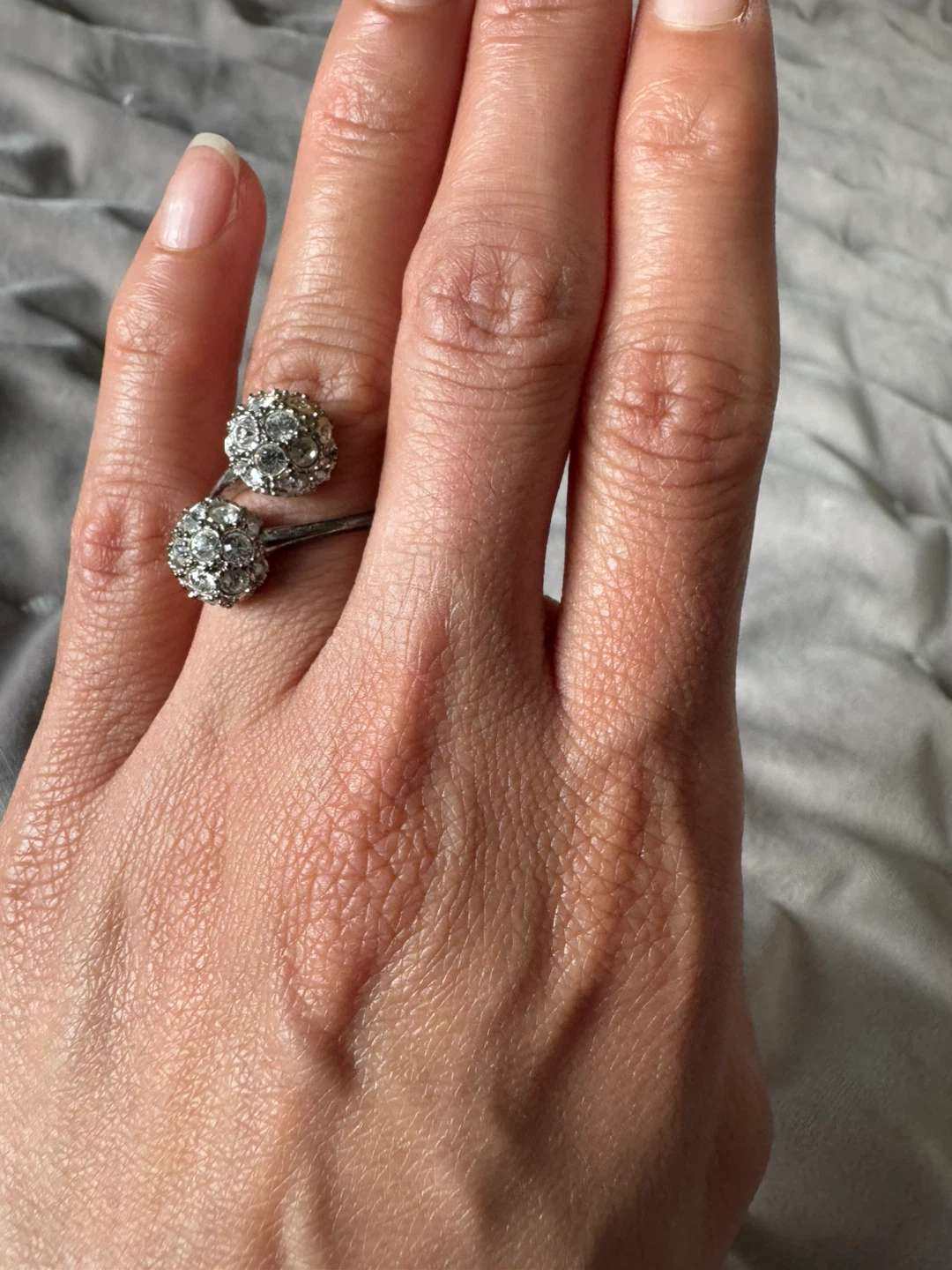 Sparkly Ring with Two Clusters - photo 2