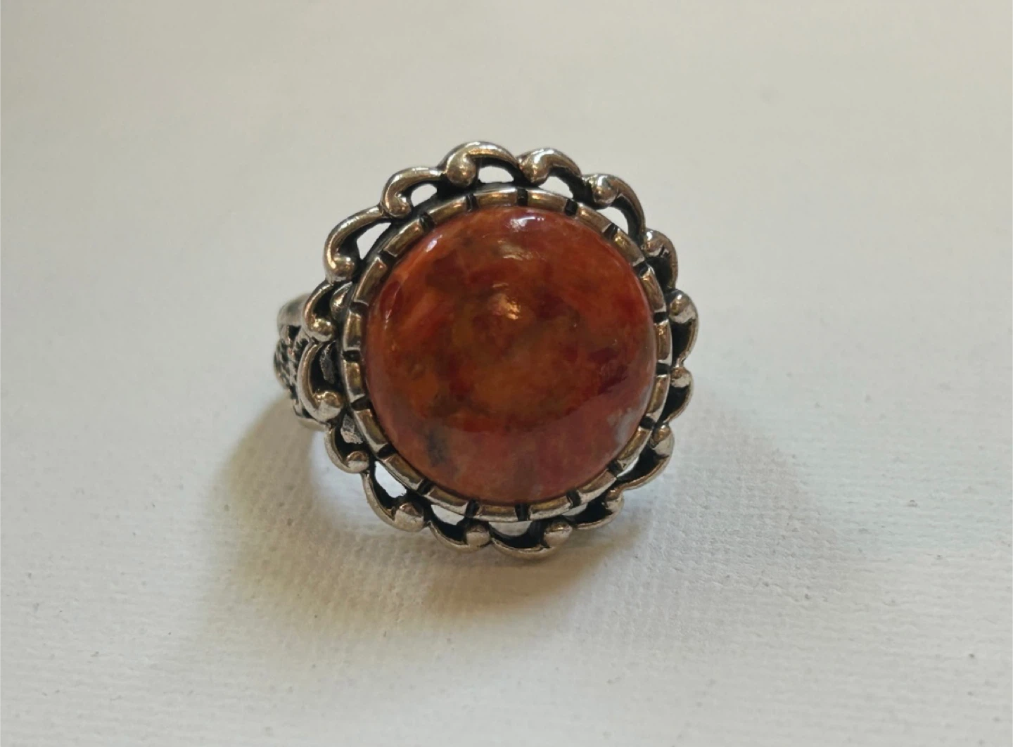 Sterling Silver Ring - Size 7 - Spiny Oyster Shell - photo 3
