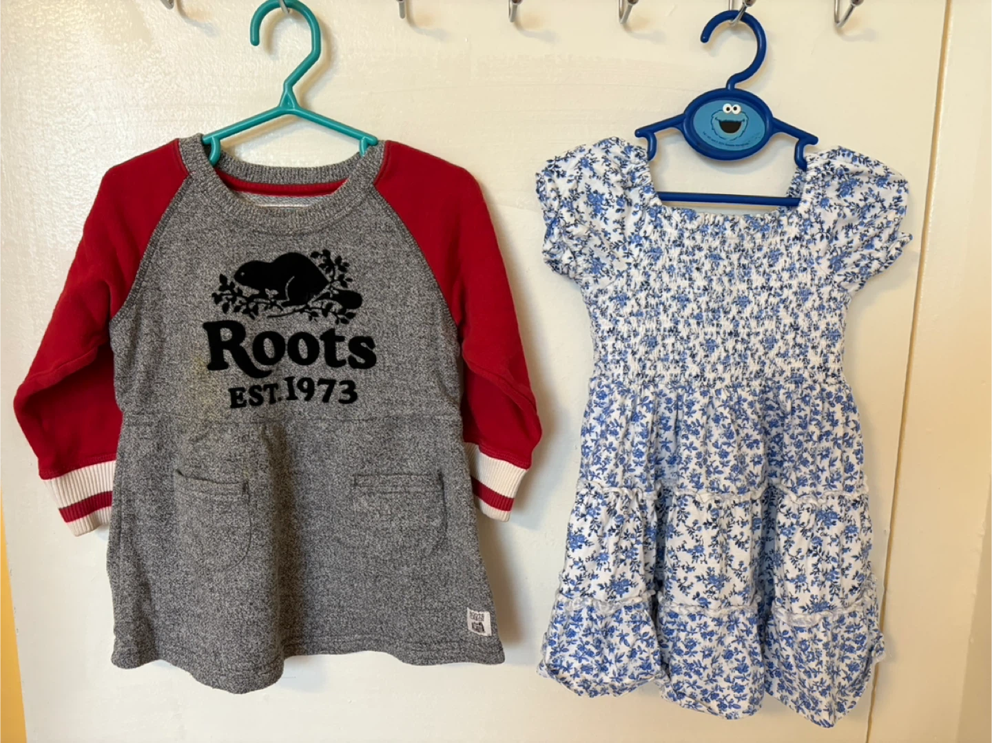$5 each. Roots and polo dress