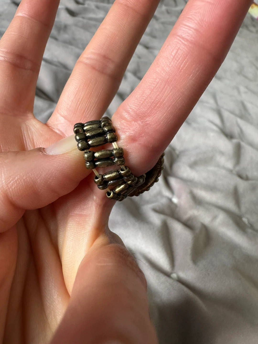 Statement Ring with Clear Gemstone and Pearls - photo 2