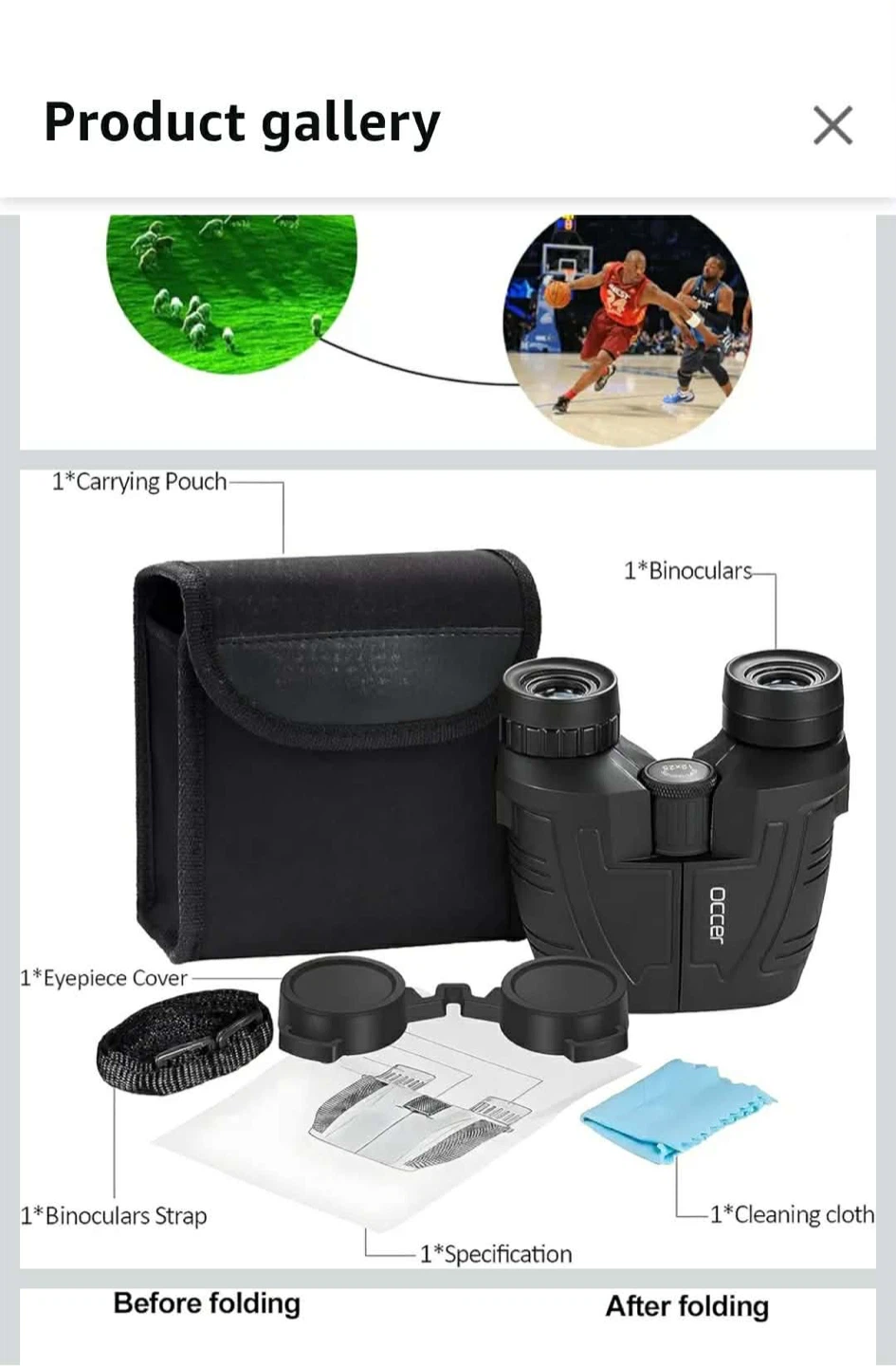 Occer 12x25 Binoculars with Carrying Pouch - photo 4