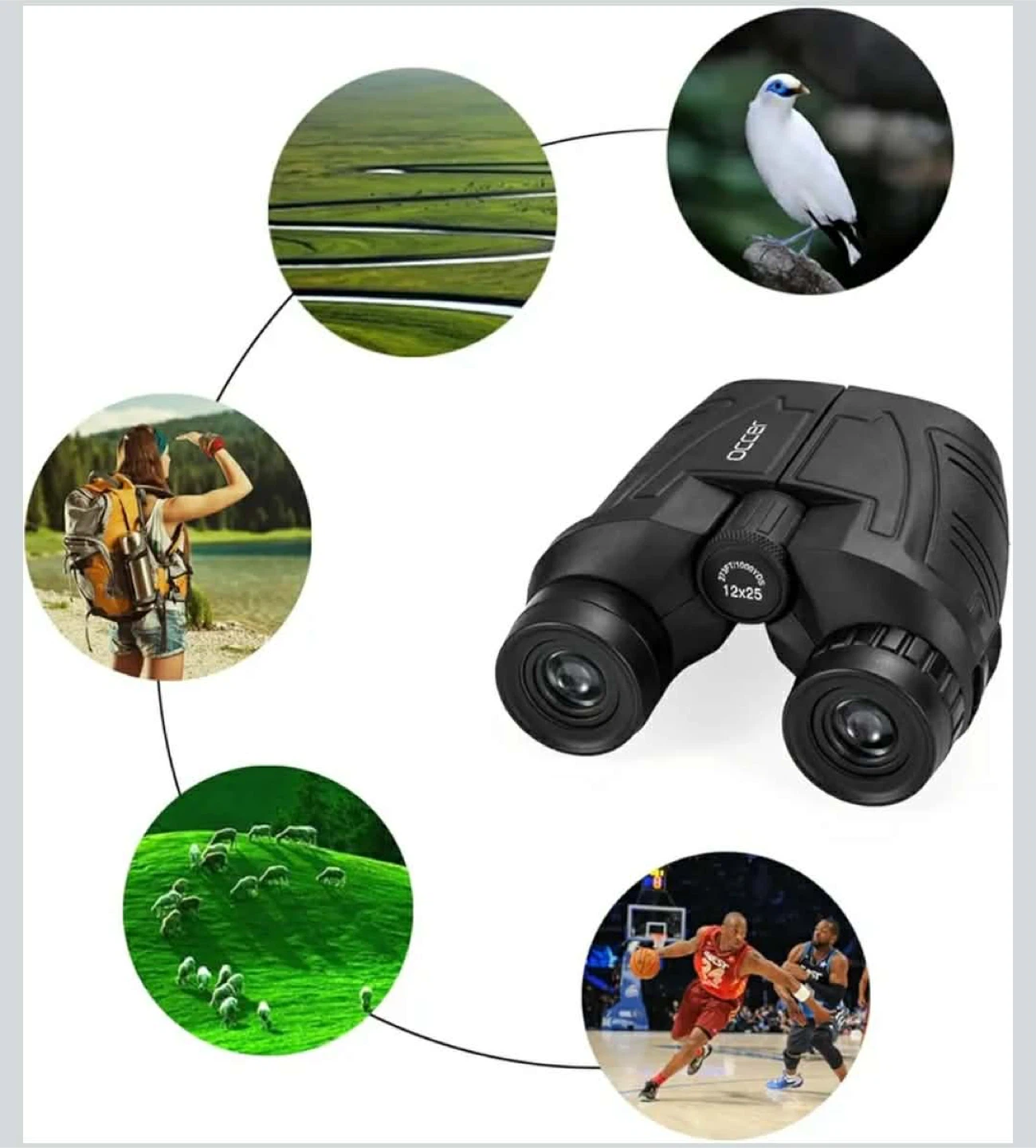 Occer 12x25 Binoculars with Carrying Pouch - photo 3