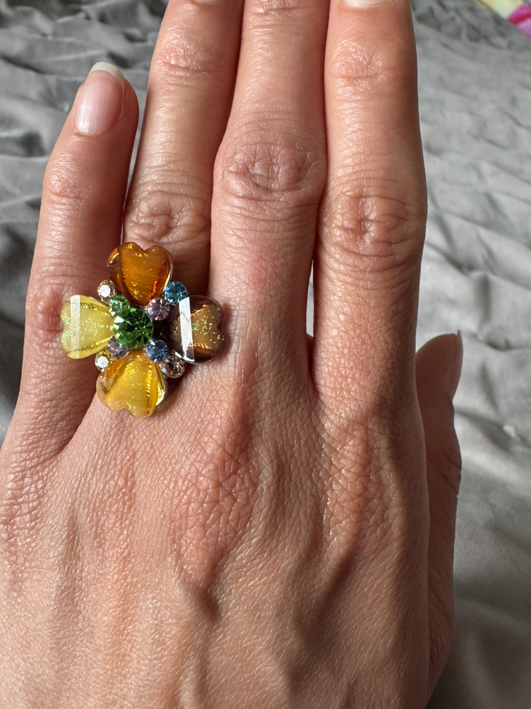 Colourful Bejeweled Ring - photo 2