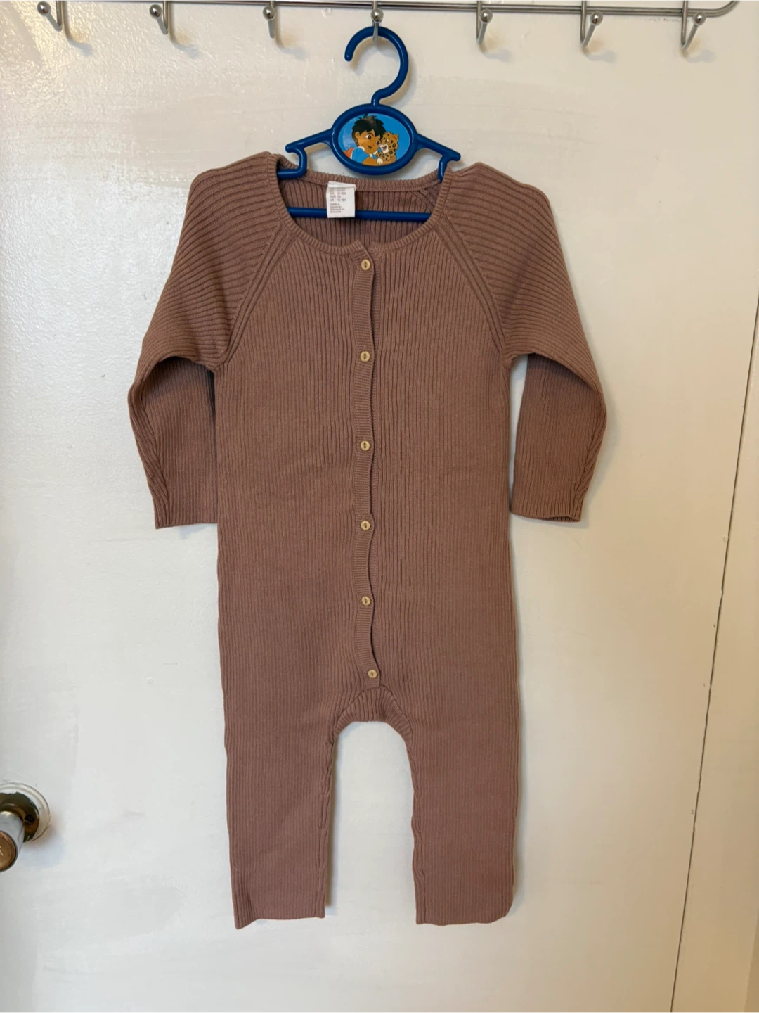 H&M Baby Ribbed Knit Long Sleeve Romper