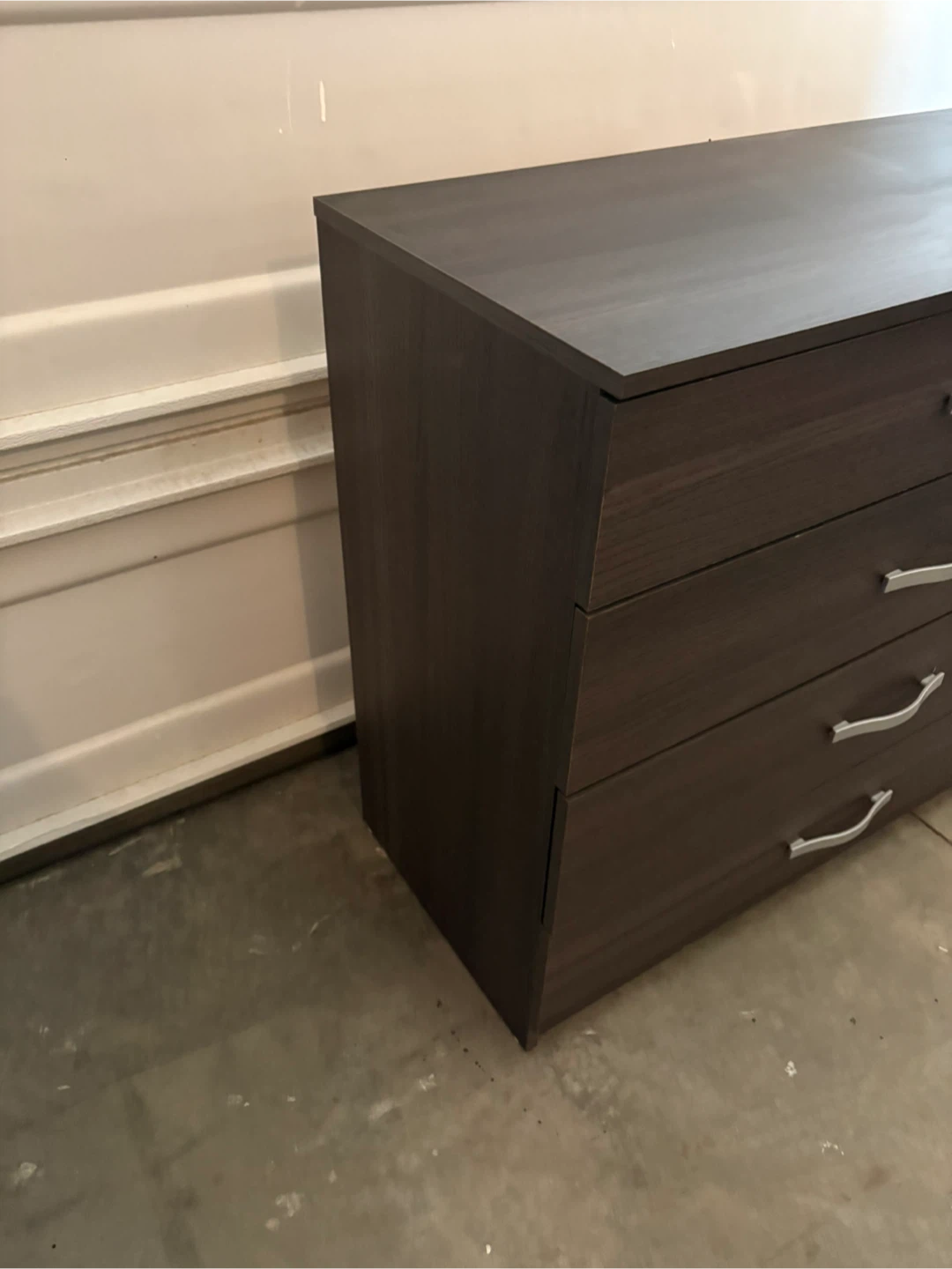 Dark Wood Finish 4-Drawer Dresser - photo 2