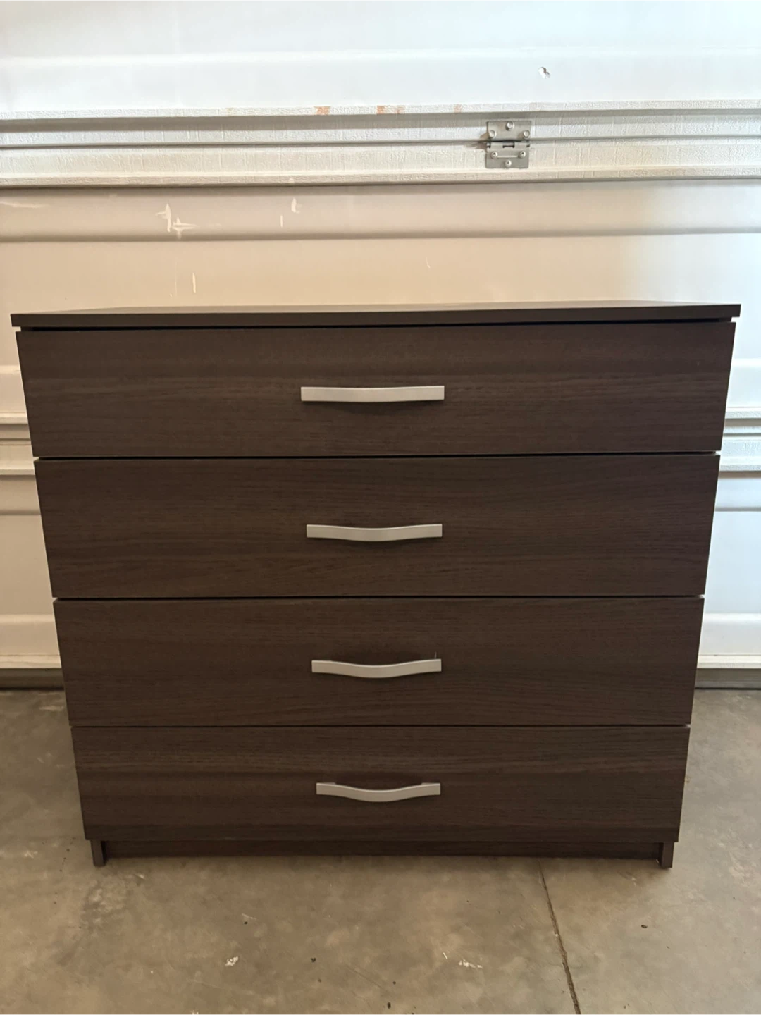 Dark Wood Finish 4-Drawer Dresser