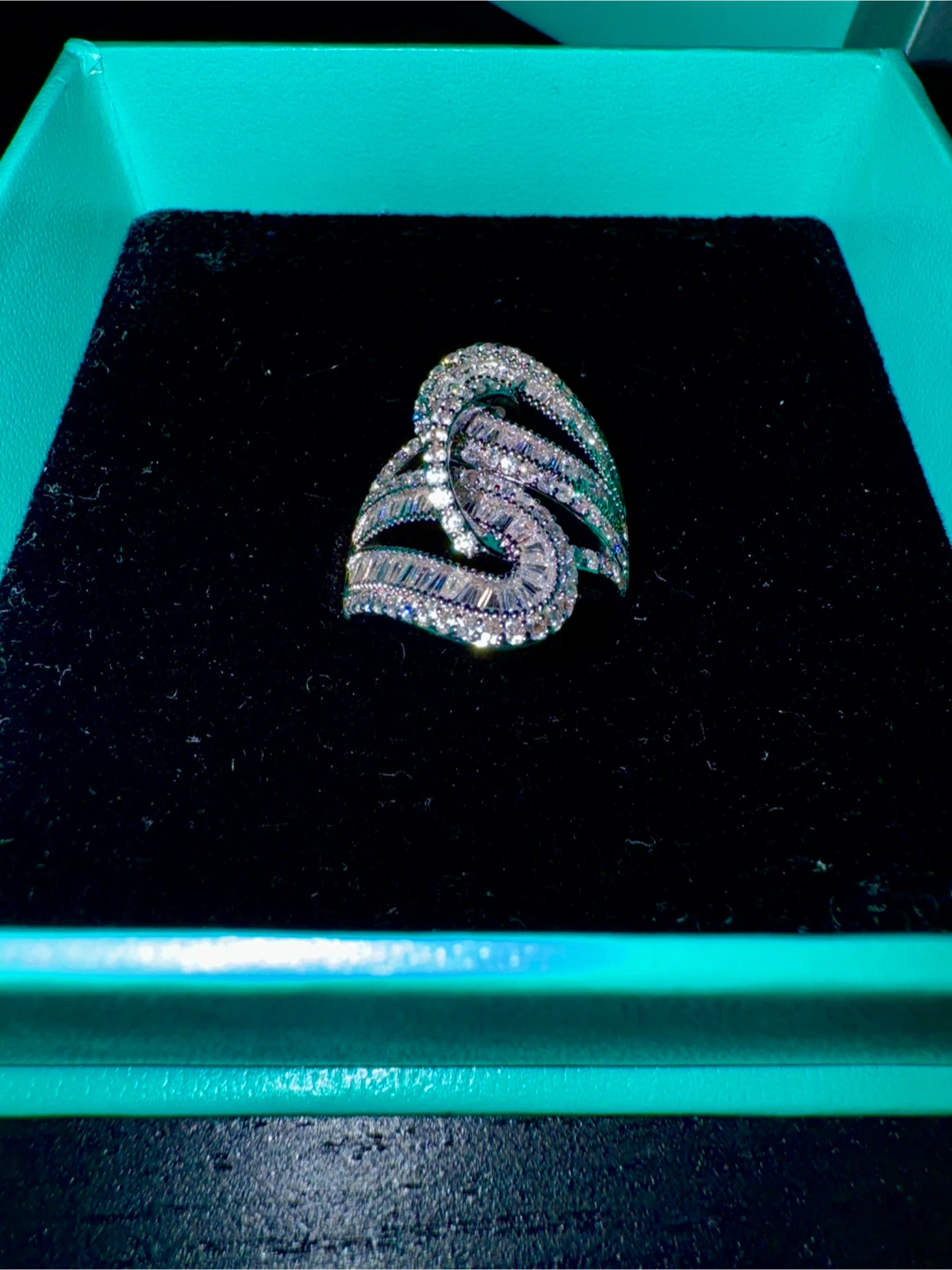 Brand New Cocktail Ring with Baguette and Round Cubic zirconia - photo 3