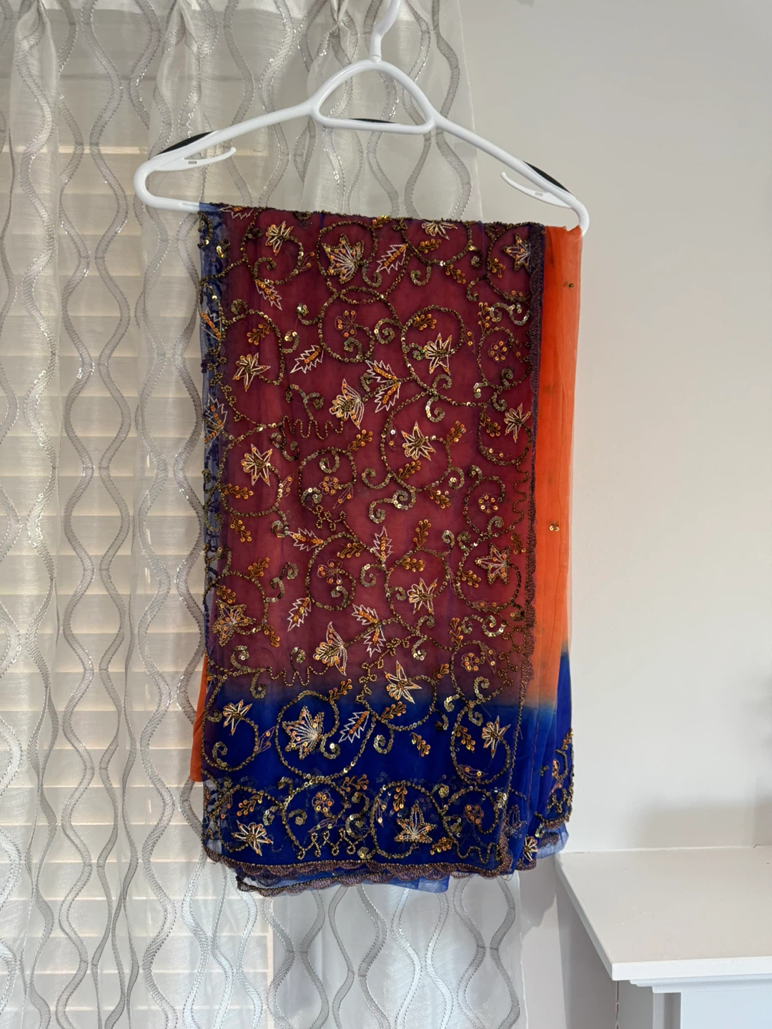 Embellished Ombre Tulle Saree - photo 4