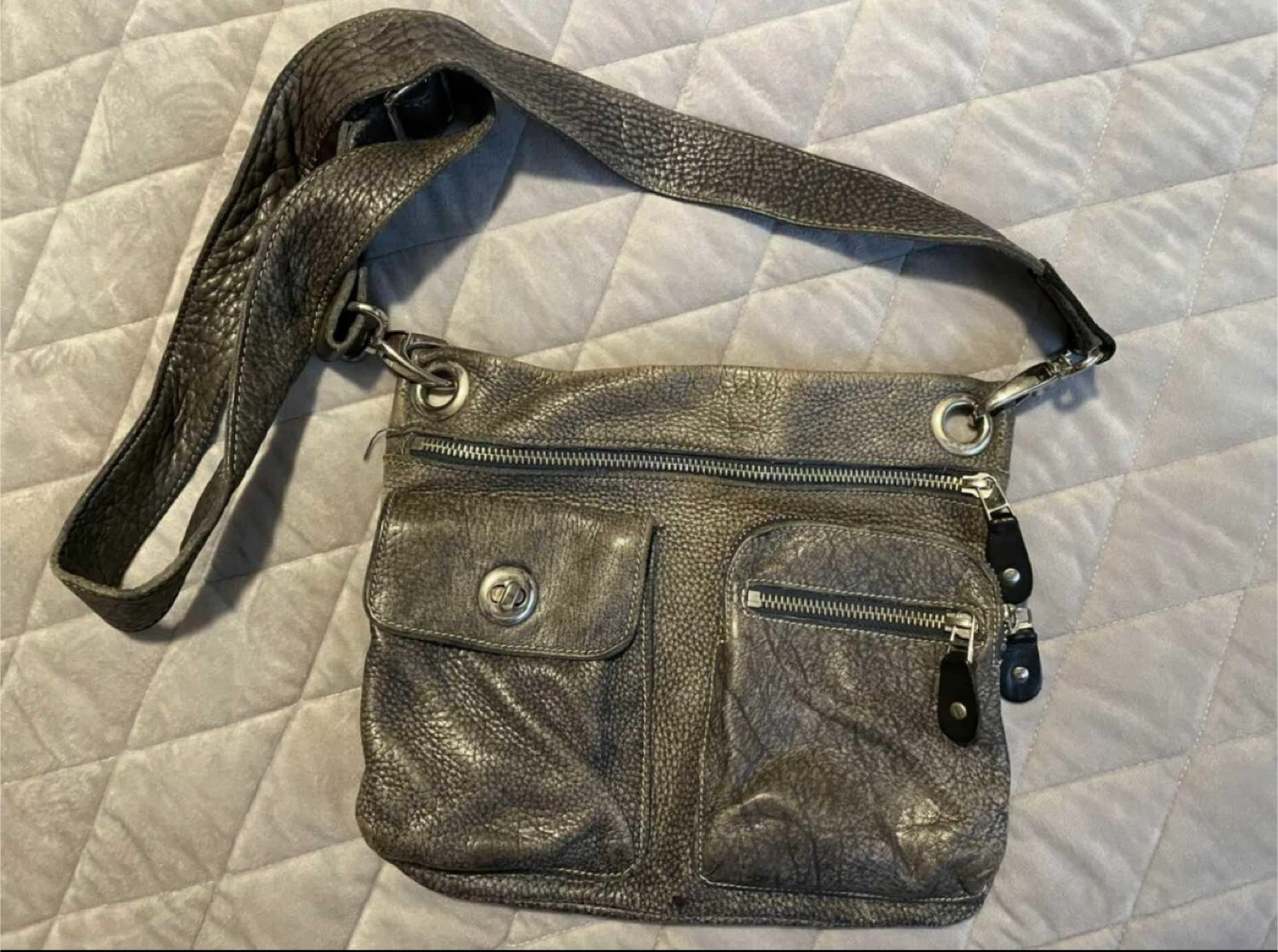 Roots Leather Crossbody Bag