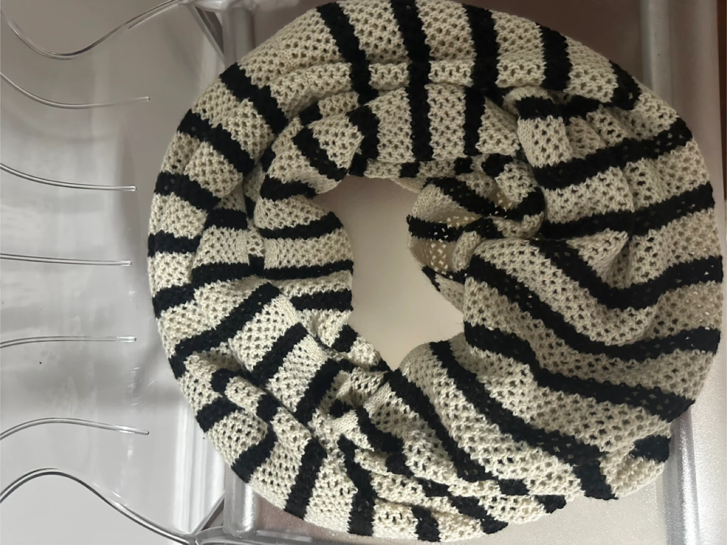 Striped Knit Infinity Scarf - photo 2