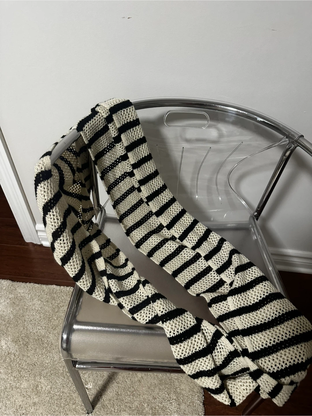 Striped Knit Infinity Scarf