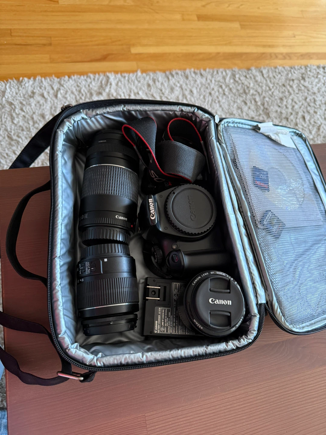 Canon EOS Rebel T3 DSLR Camera with 3 Lenses and Bag