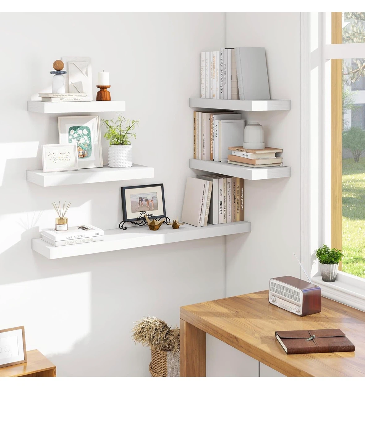 Vivelove White Floating Shelves - Set of 2 FS24 - photo 5