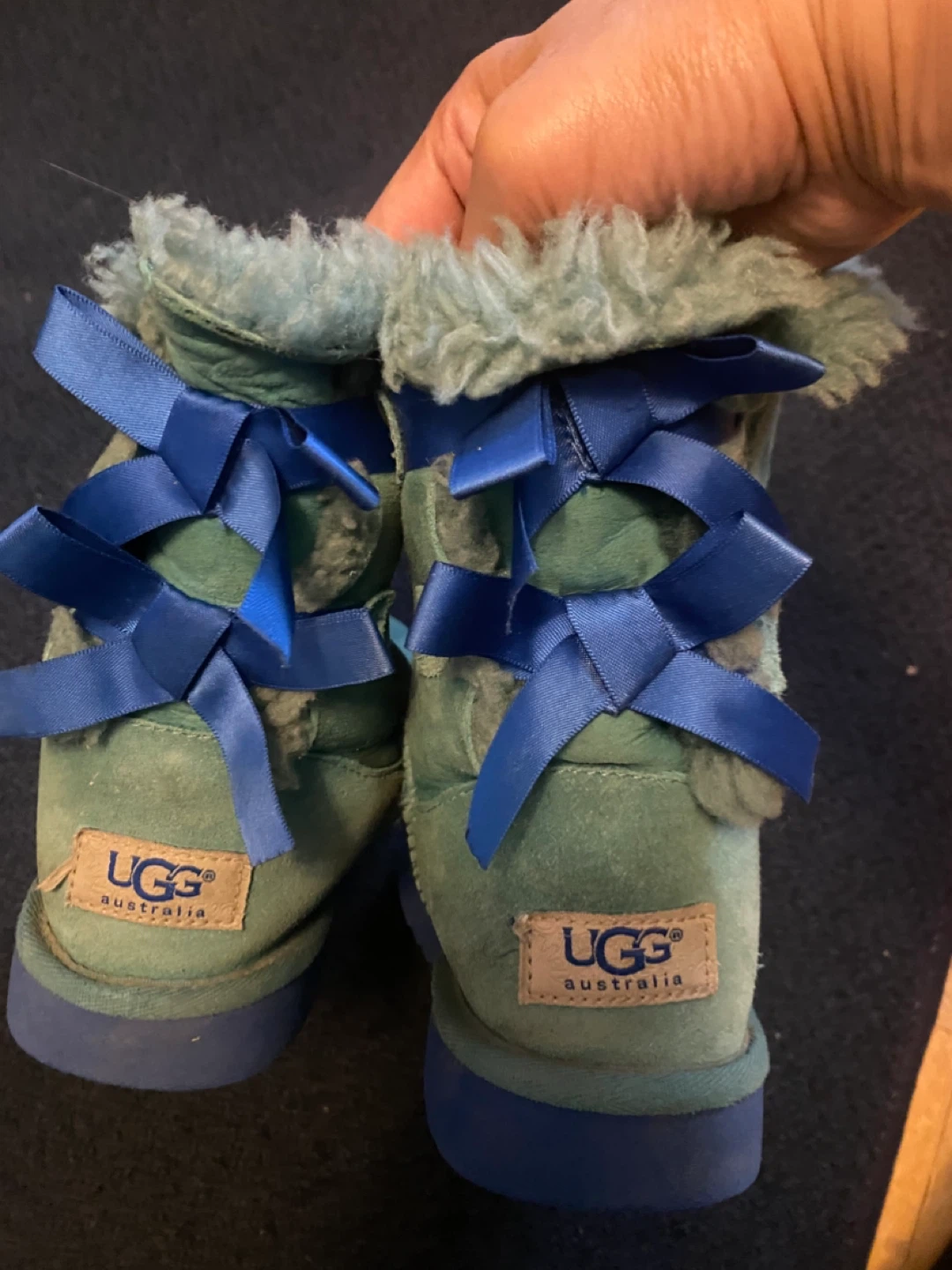 UGG Australia Teal Boots with Blue Bows - photo 3