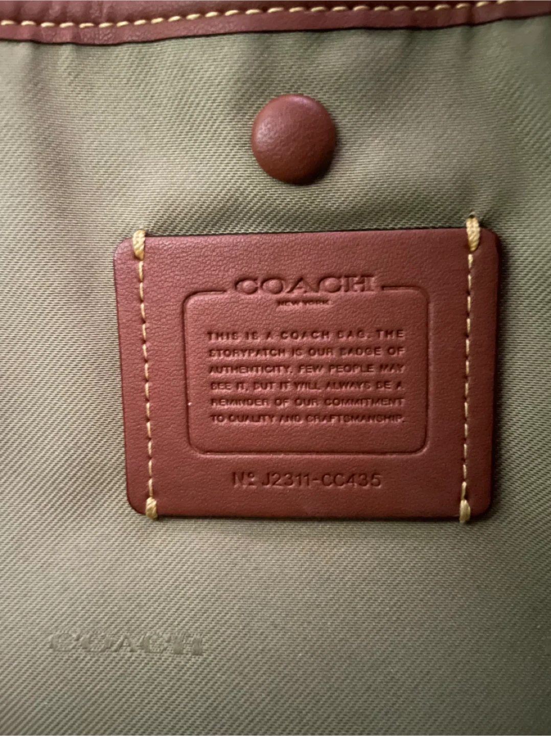 Coach Pebbled Leather Shoulder Bag - Olive Green - photo 4