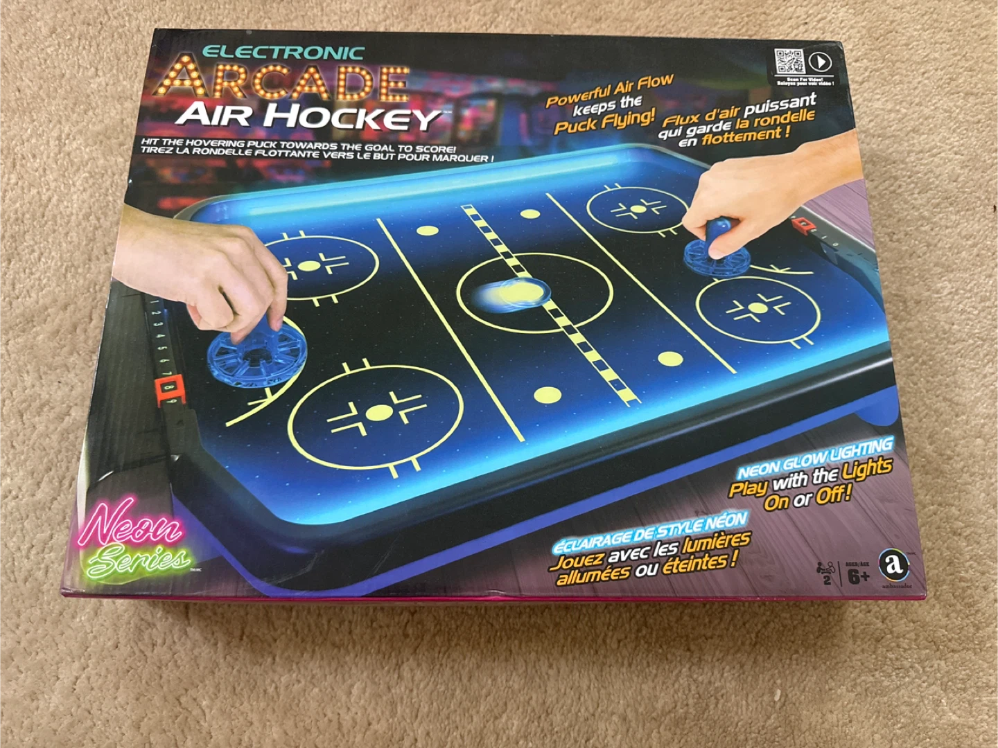 Electronic Arcade Air Hockey Neon Series Game