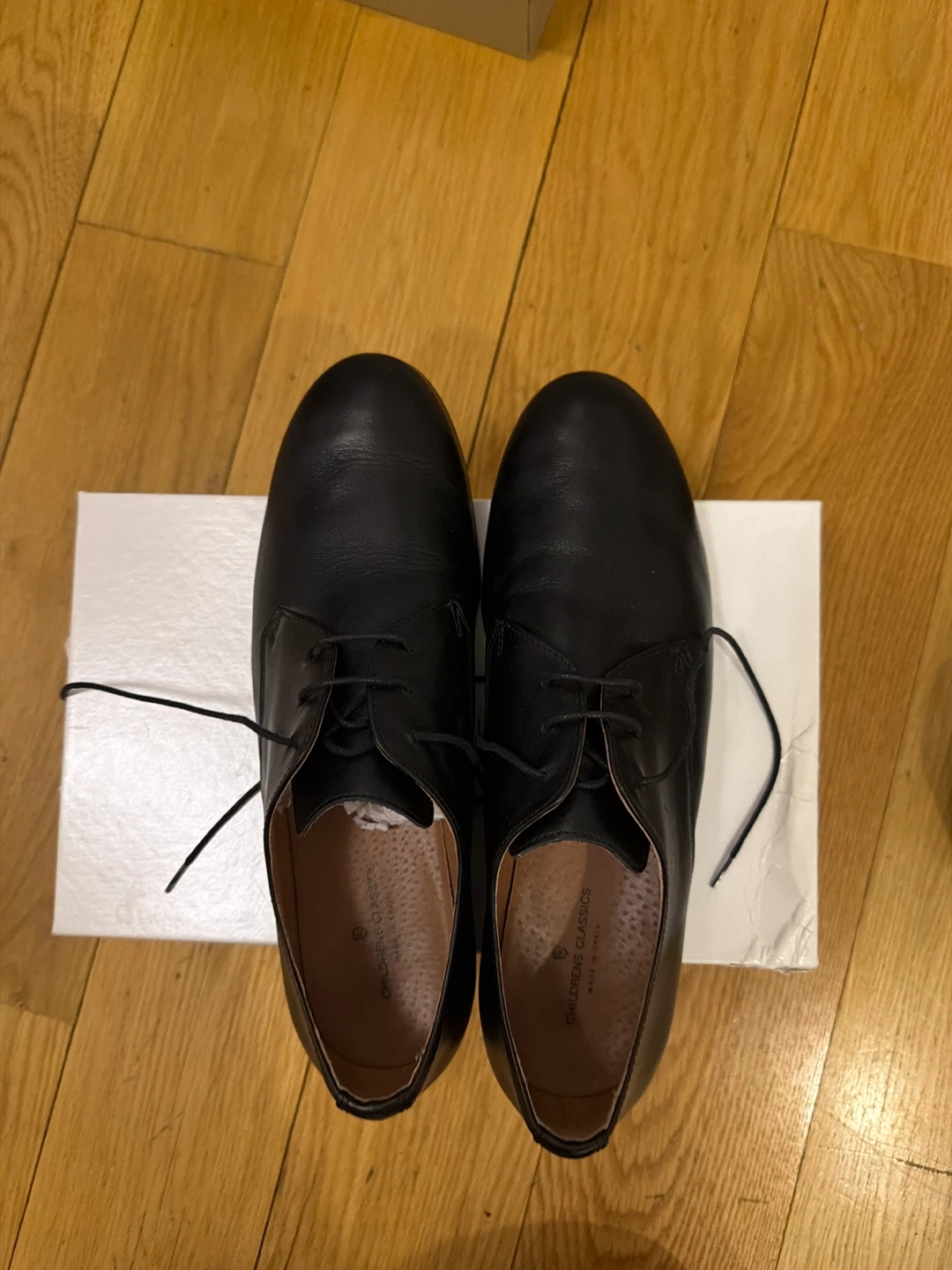 Childrens Classics Black Leather Dress Shoes - Size 40