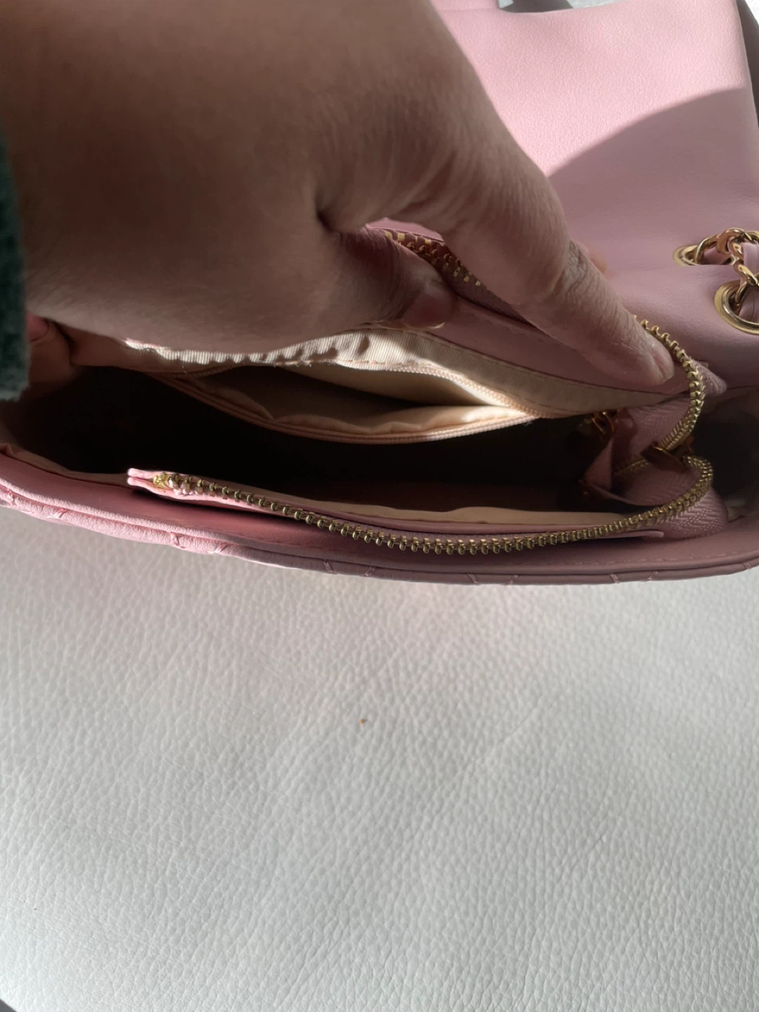 Pink Quilted Chain Shoulder Bag - photo 4