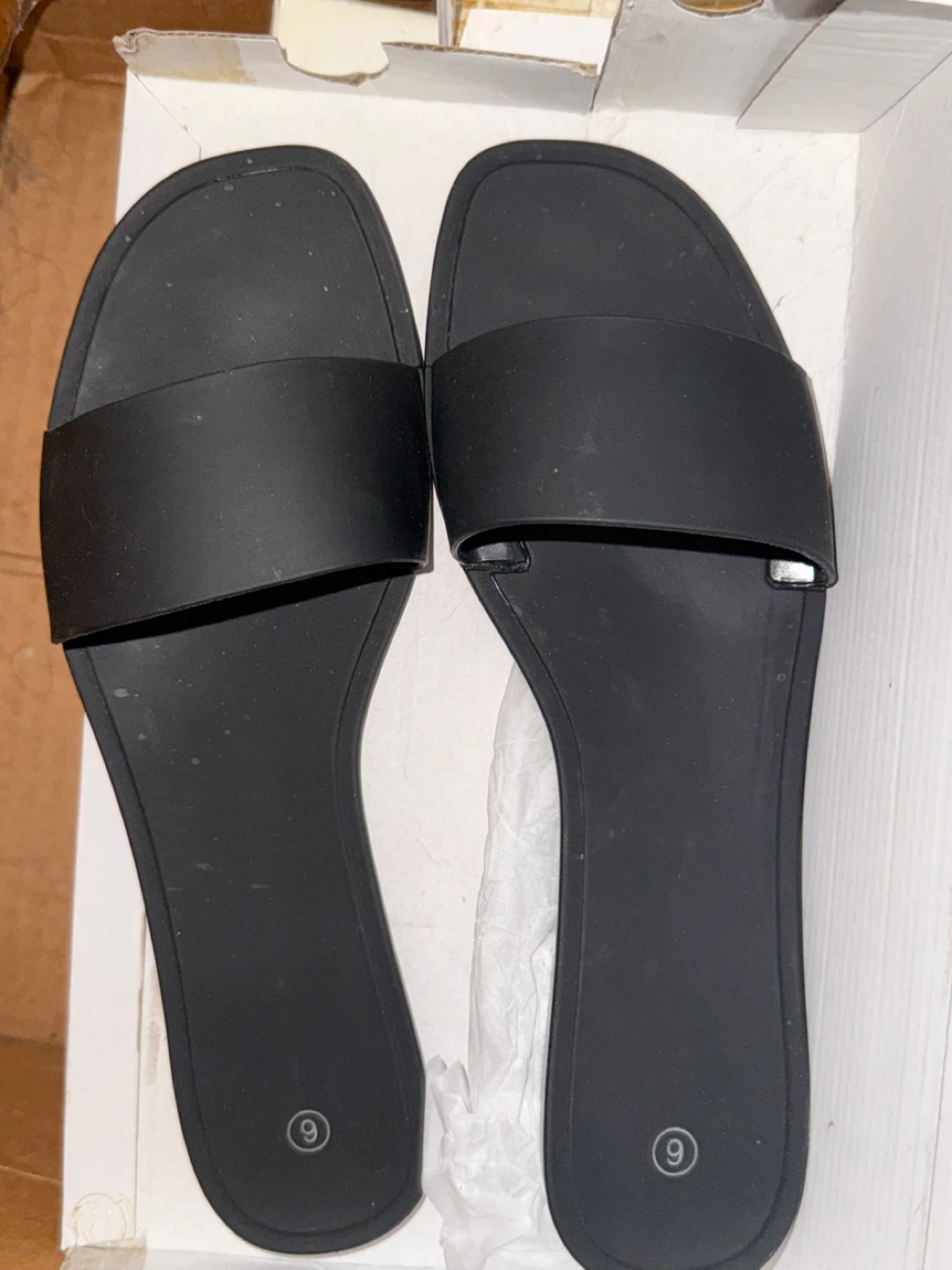 PLT - Black Slide Sandals Size 9