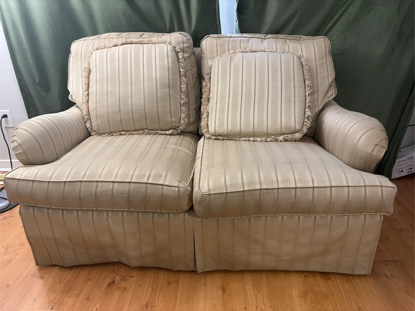 Striped Loveseat Sofa