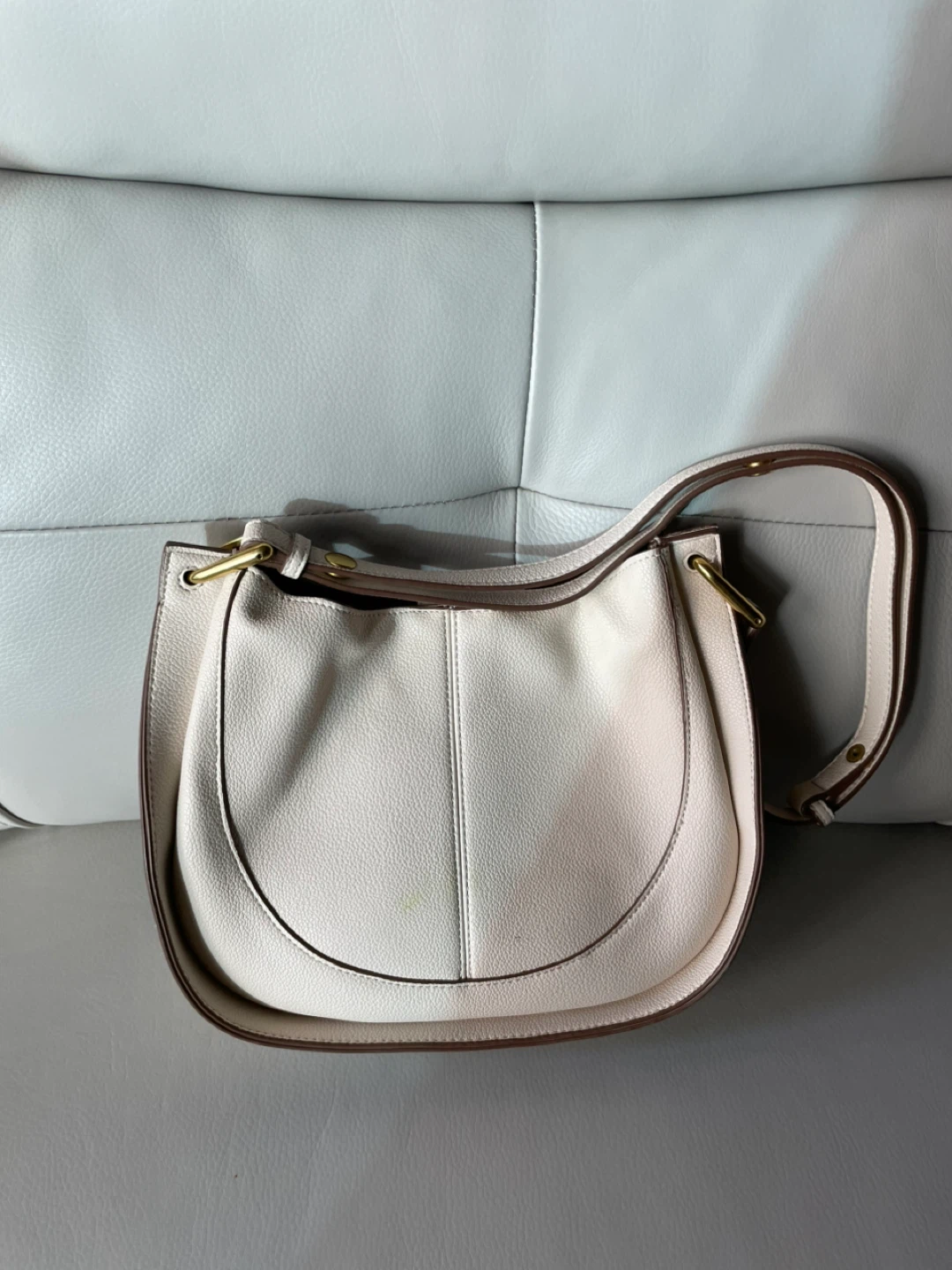 White Leather Shoulder Bag - photo 2