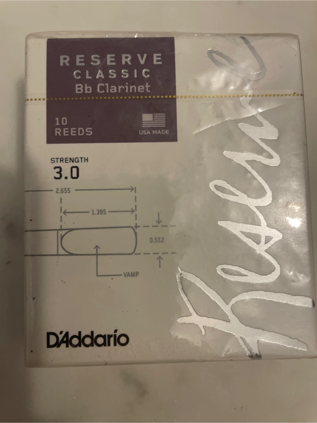 🏆 D'Addario Reserve Classic Bb Clarinet Reeds Strength 3.0