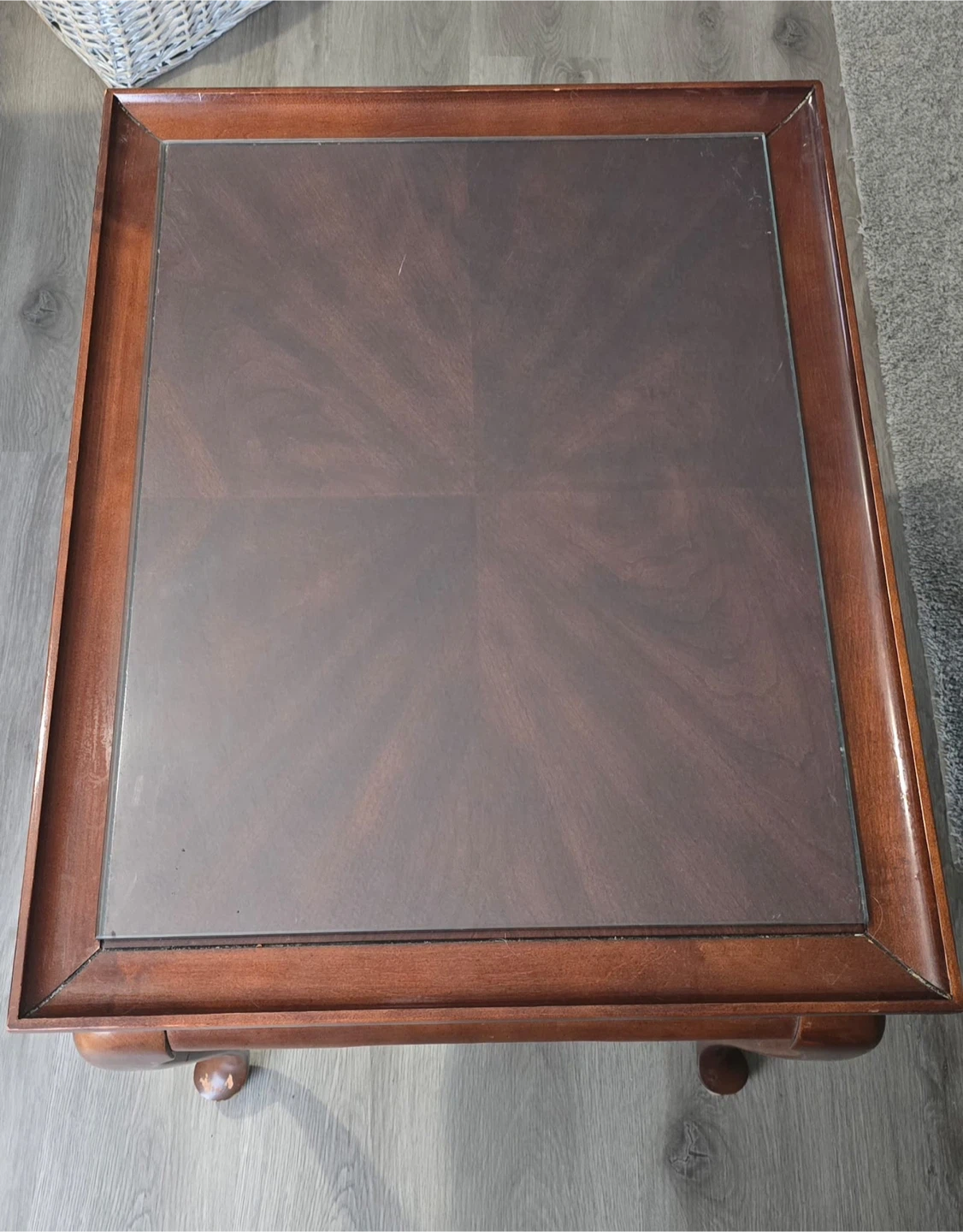 Wooden Coffee Table and side tables with Glass Top - photo 5