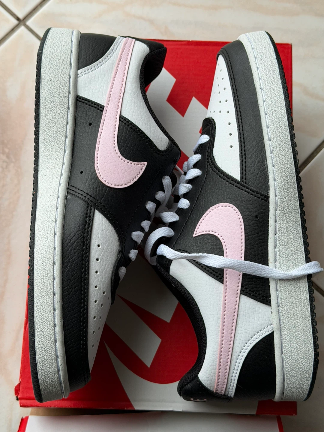 Nike Court Vision Low Next Nature Women's Shoes Black Pink White