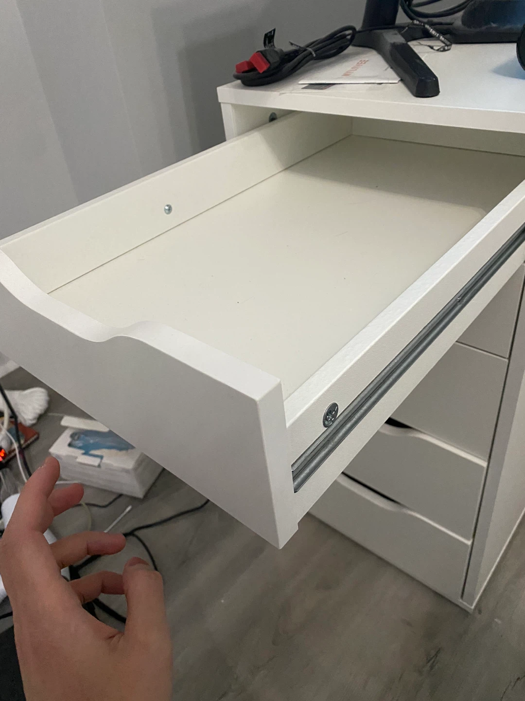 White IKEA ALEX 5-drawer unit - photo 2