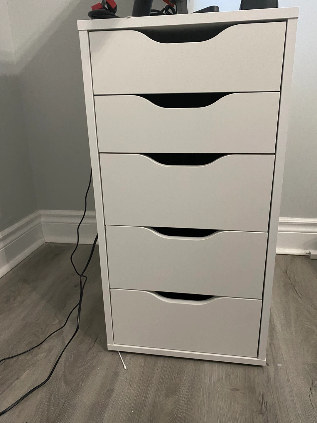 White IKEA ALEX 5-drawer unit - photo 4