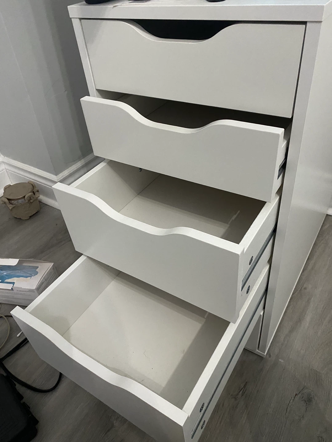 White IKEA ALEX 5-drawer unit - photo 3