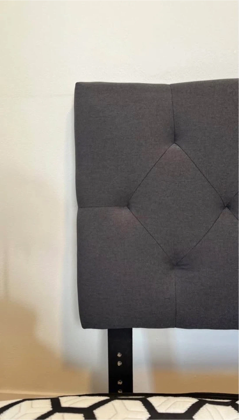 Dark Grey Tufted Headboard - Adjustable Height - photo 3