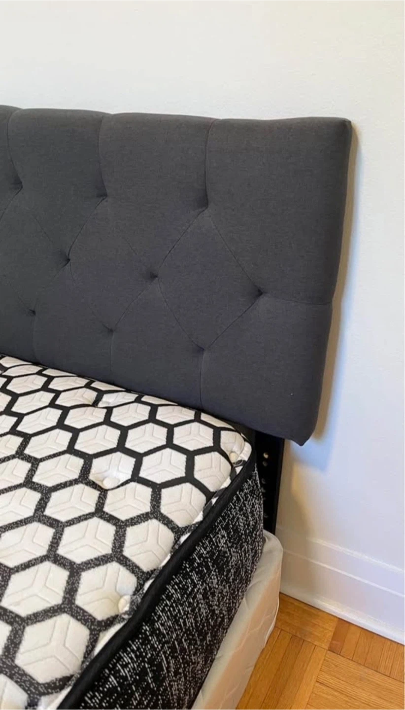 Dark Grey Tufted Headboard - Adjustable Height - photo 4