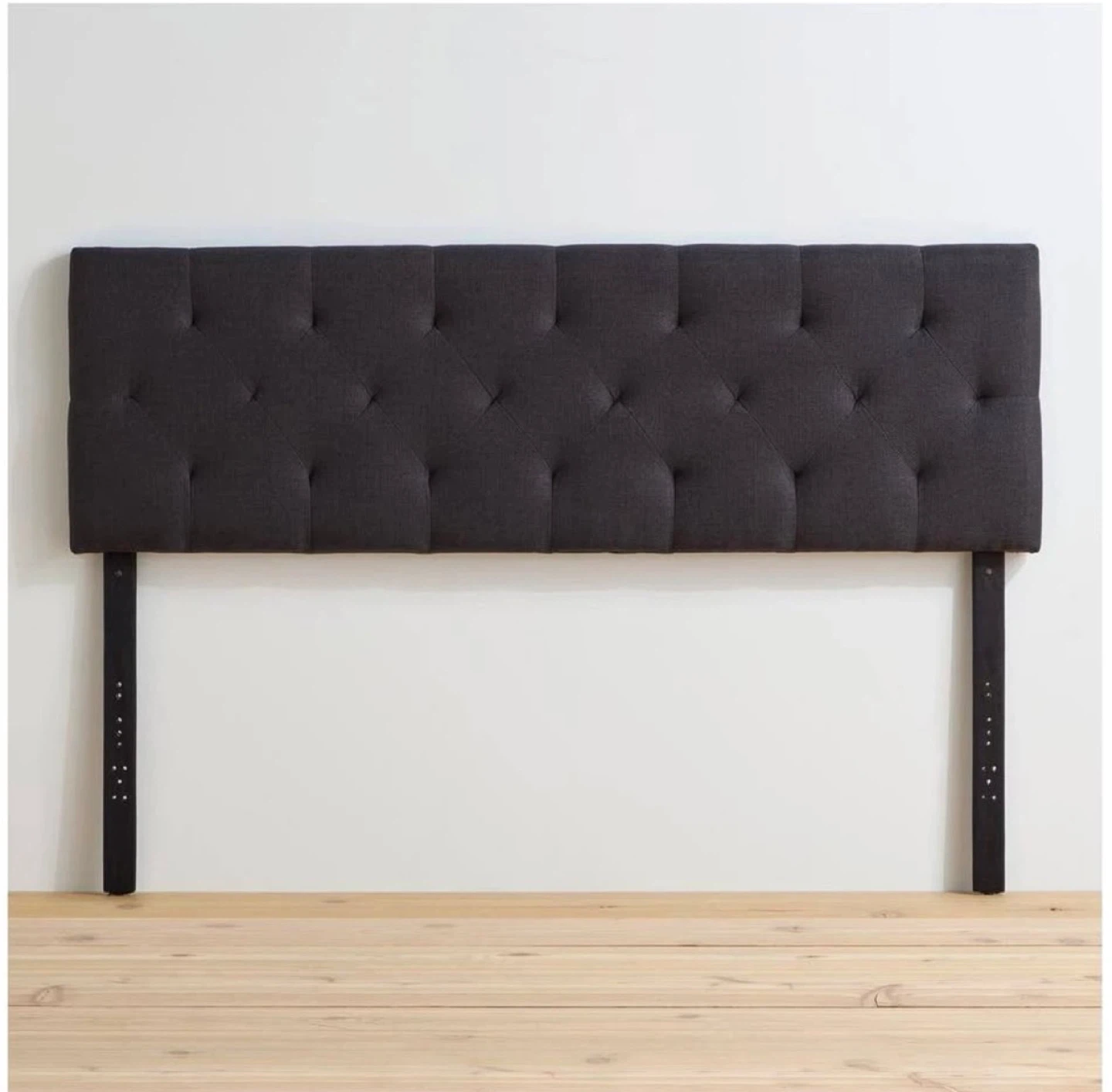 Dark Grey Tufted Headboard - Adjustable Height