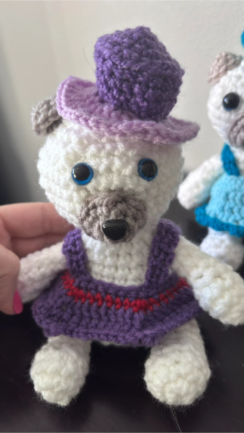 Handmade Crochet Teddy Bears with Outfits - photo 5