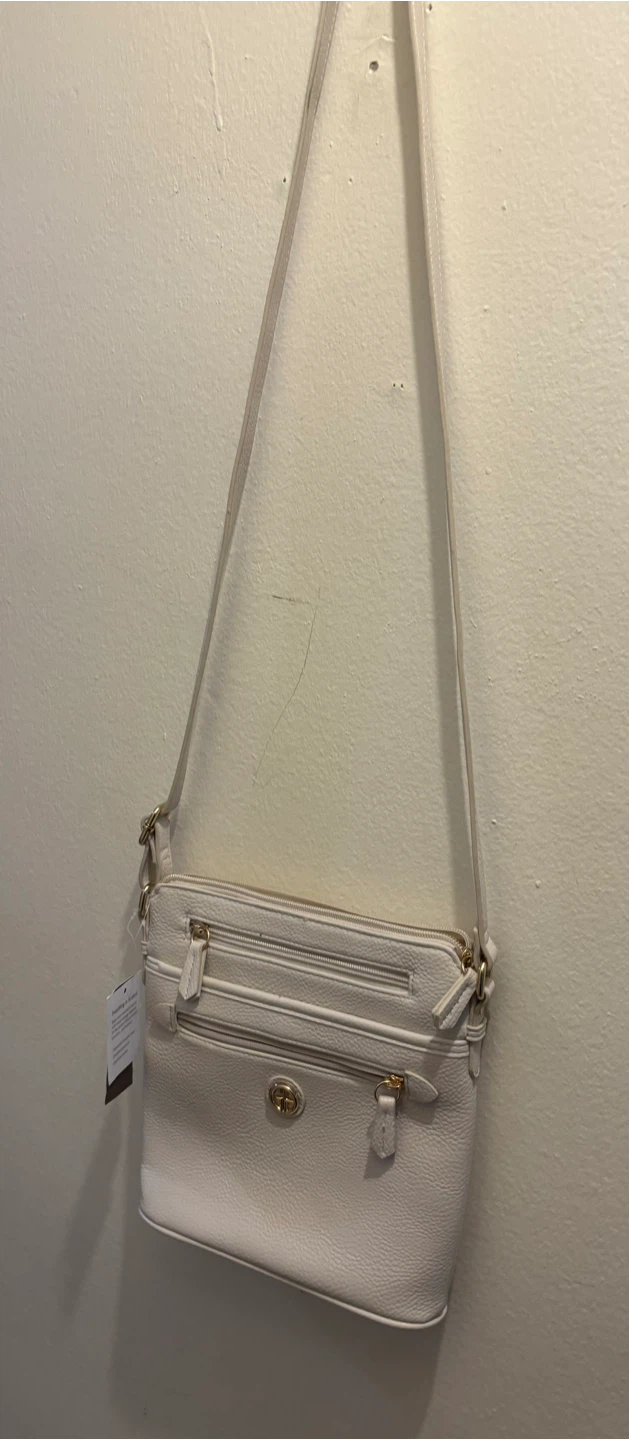 NEW WITH TAG-Gianni Bernini Cream Crossbody Purse - photo 2