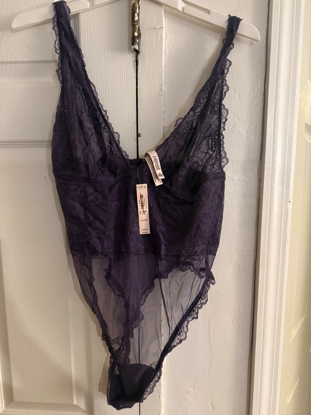 Victoria's Secret Lace Teddy Bodysuit - Purple - XXL - photo 3