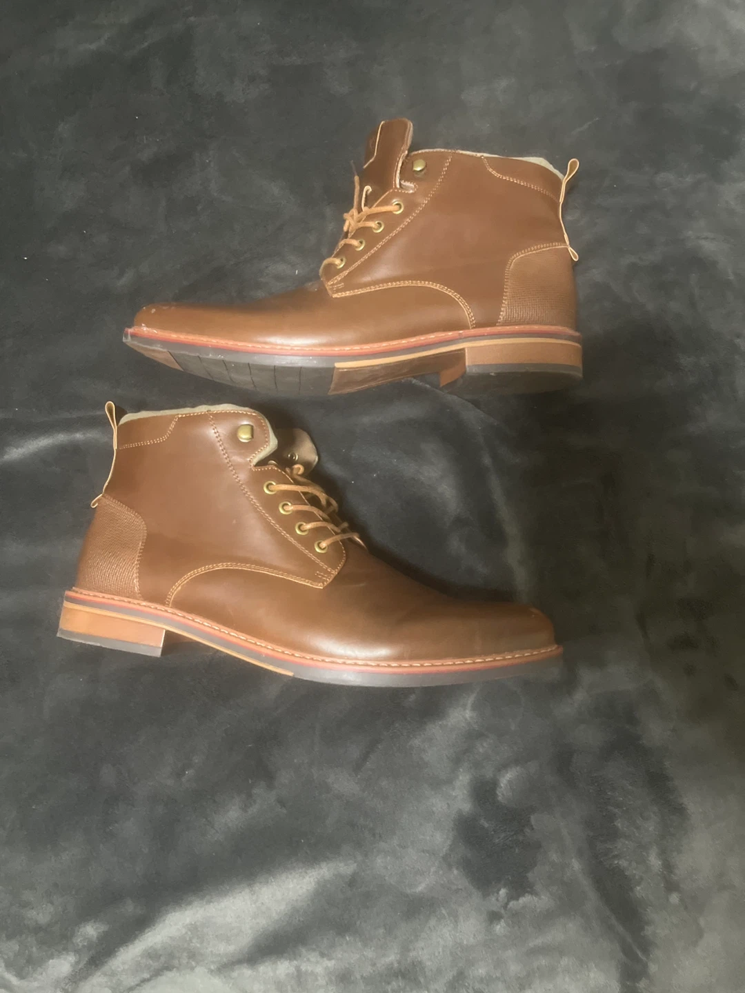 Denver Hayes Brown Leather Lace-up Boots - Size 13 - photo 5