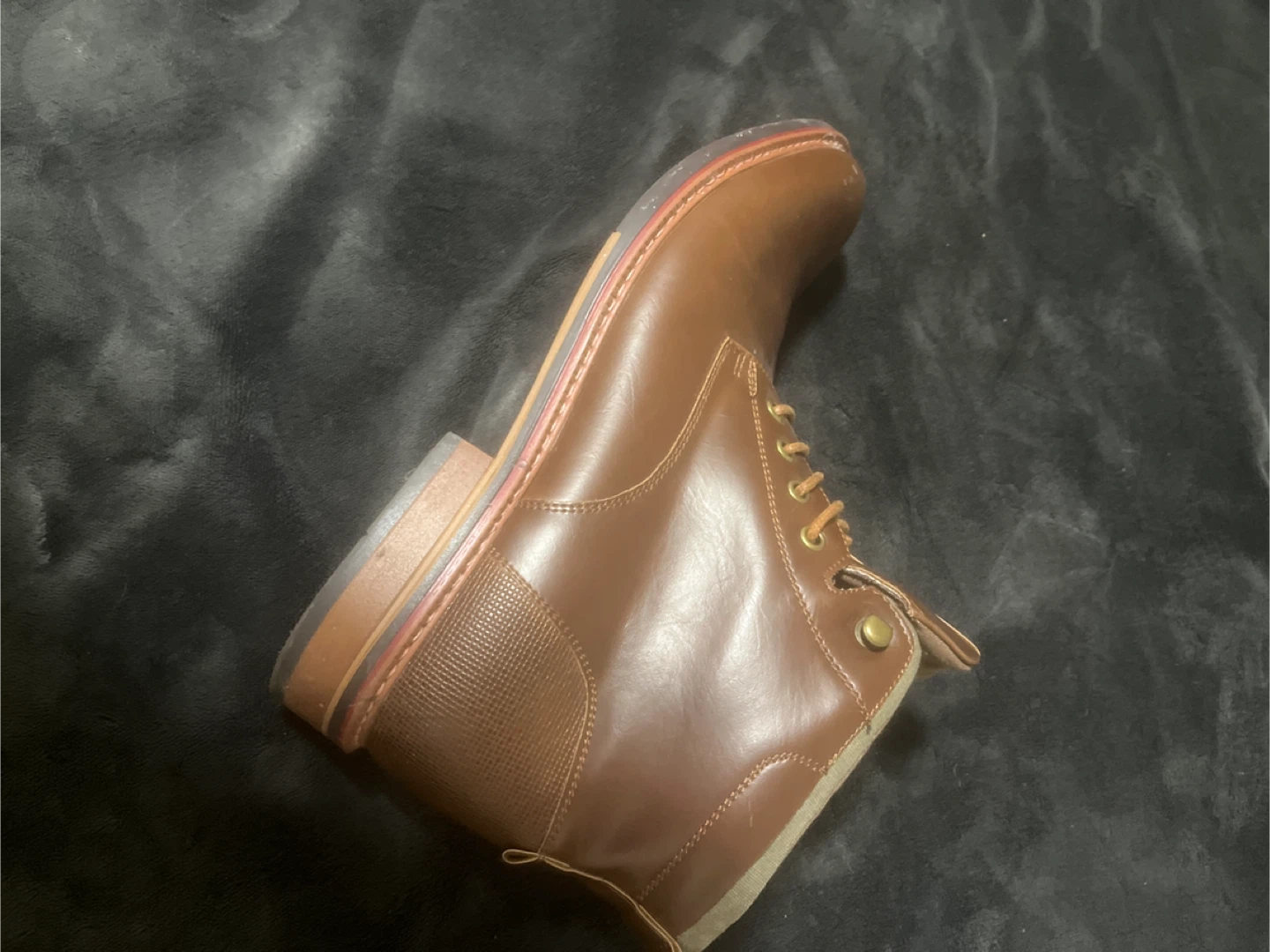 Denver Hayes Brown Leather Lace-up Boots - Size 13 - photo 4