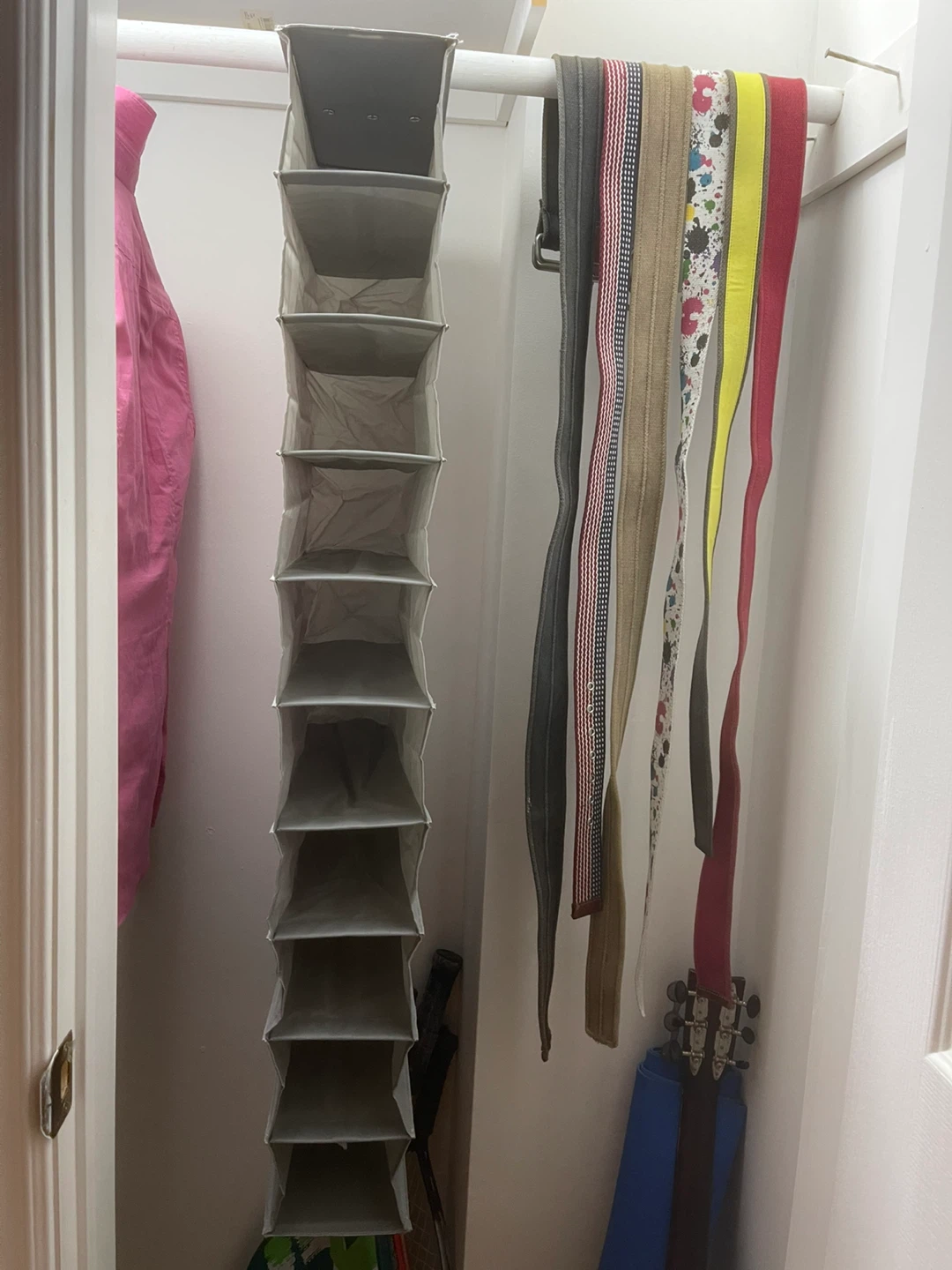 Grey 10-Shelf Hanging Closet Organizer