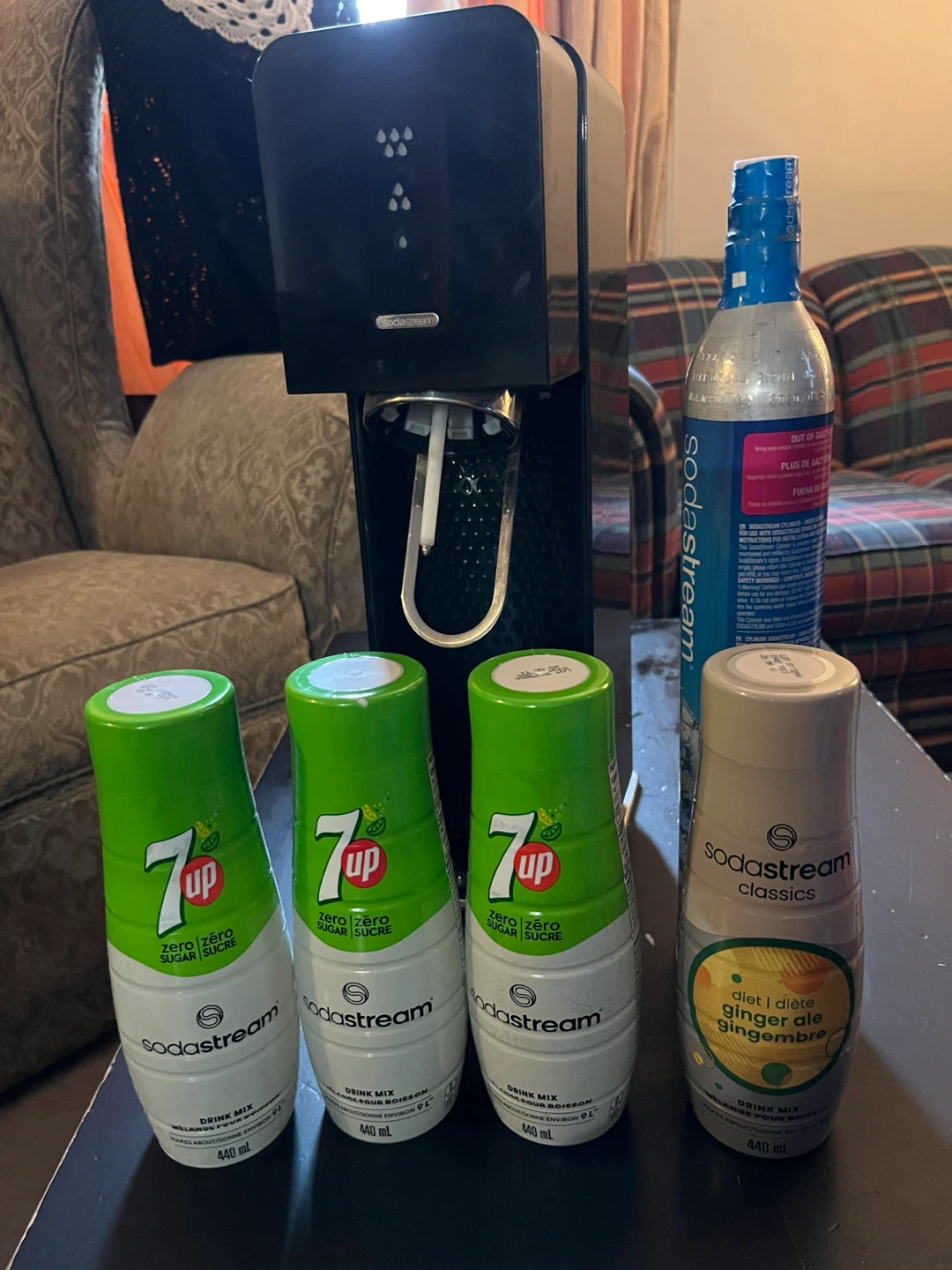 SodaStream with 7UP & Ginger Ale Drink Mixes