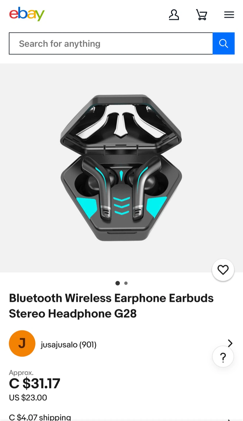 MD168 Wireless Gaming Earbuds with Charging Case - photo 2