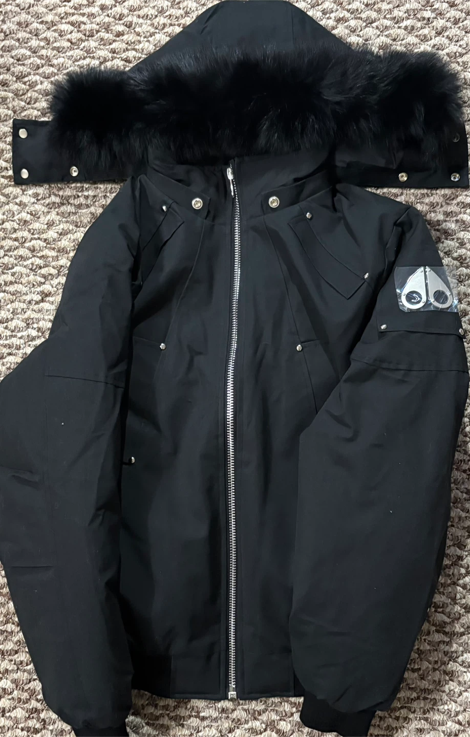 Moose knuckles ORIGINAL BALLISTIC SHEARLING TRIM BOMBER JACKET - photo 4