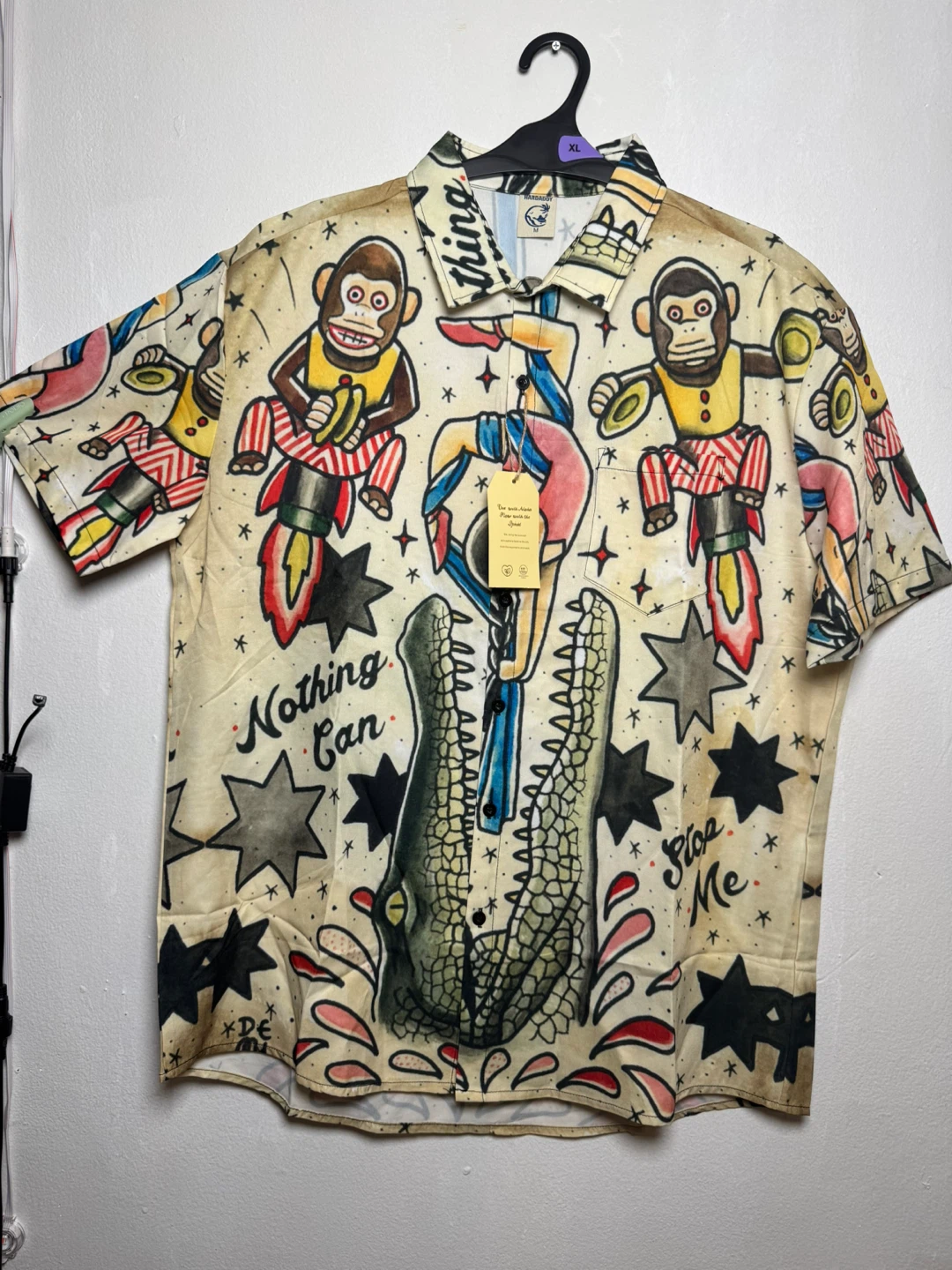 HARDdaddy Men's Graphic Button-Up Shirt XL