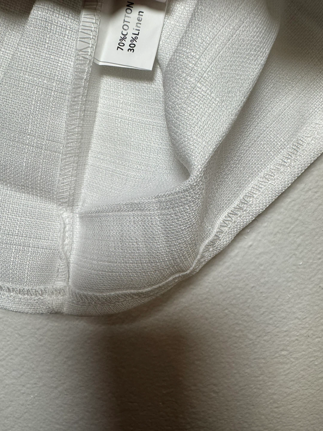 White Linen Blend Button-Up Sleeveless Blouse - Size S - photo 4