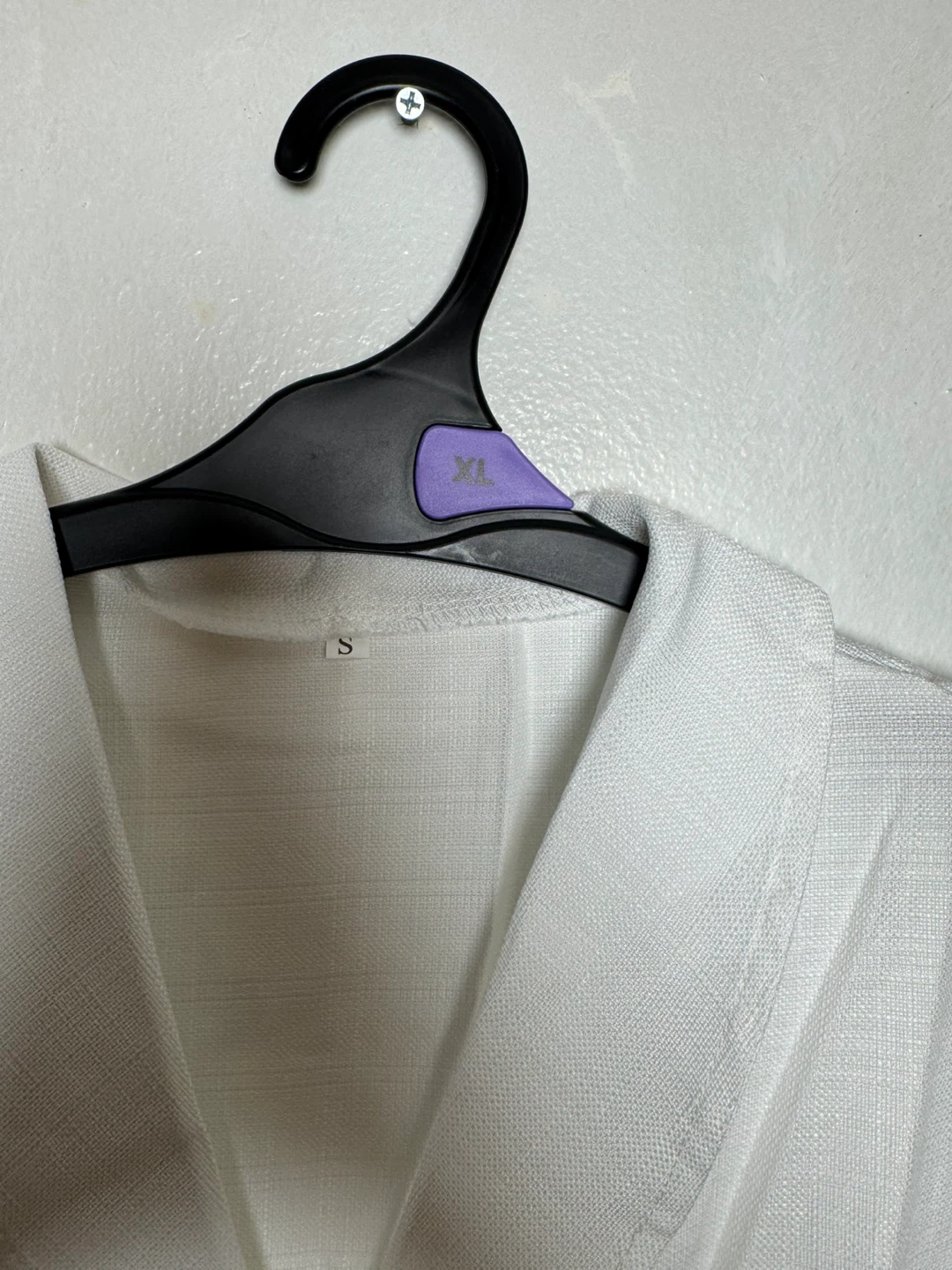 White Linen Blend Button-Up Sleeveless Blouse - Size S - photo 2