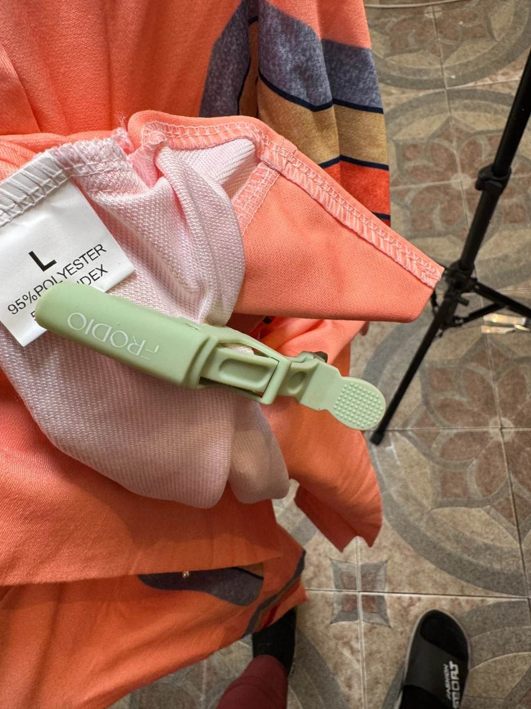 Size L Orange Striped Hoodie - photo 3