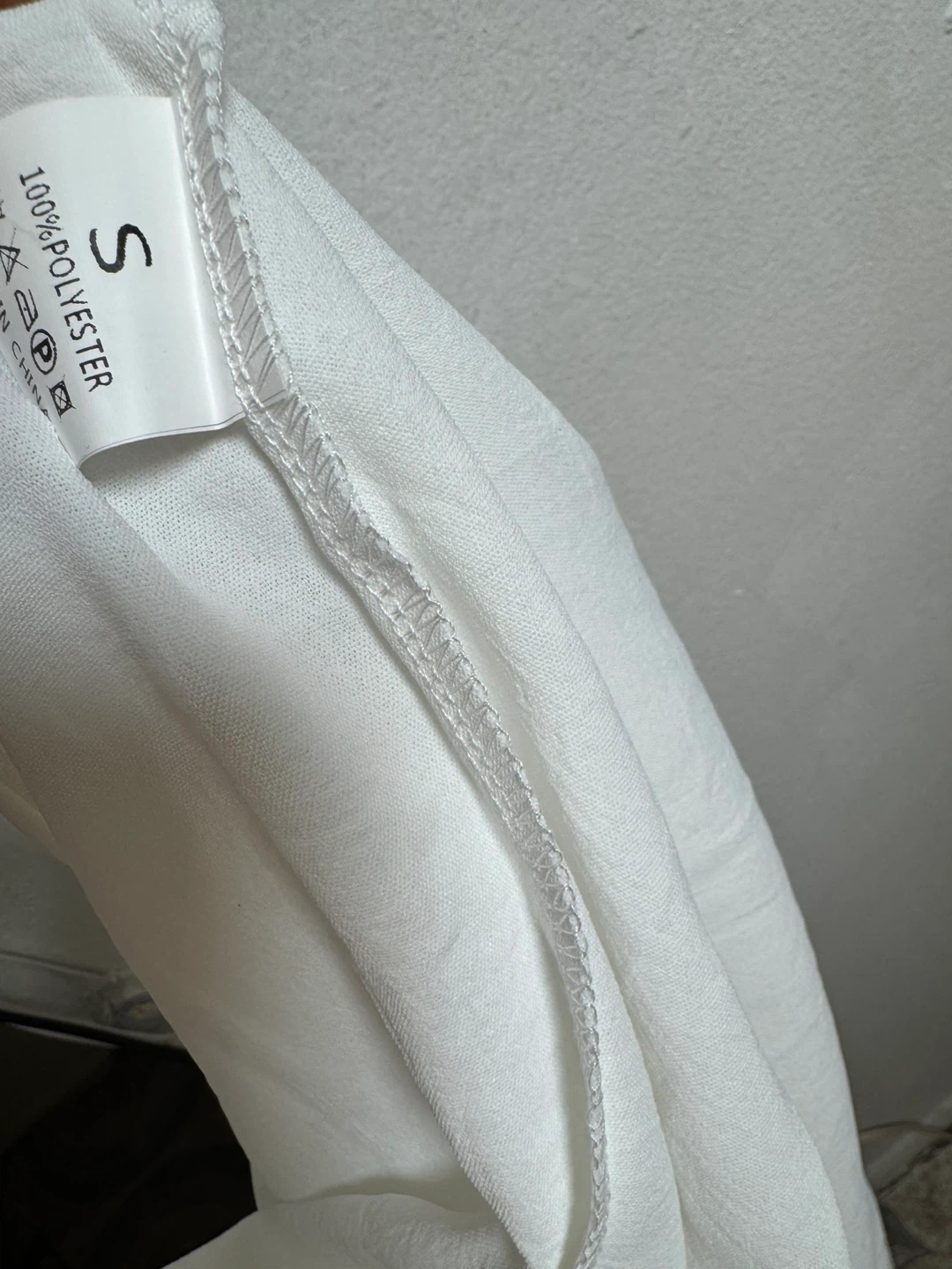 White Polyester Dress - Size S - photo 3