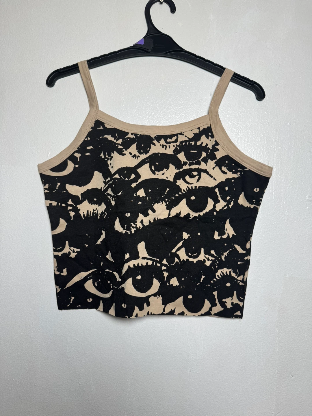 Crop Tank Top All Over Eye Print