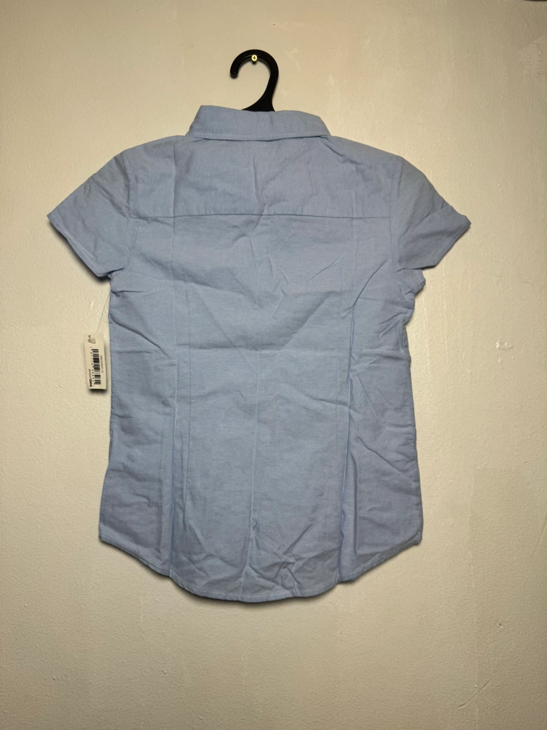 Amazon Essentials Blue Short Sleeve Button-Up Shirt - Size M (8) - photo 2